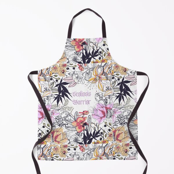 Aperçu de l'œuvre Motif floral guerrier scoliose (police lavande) créée et vendue par hopescoliosis.