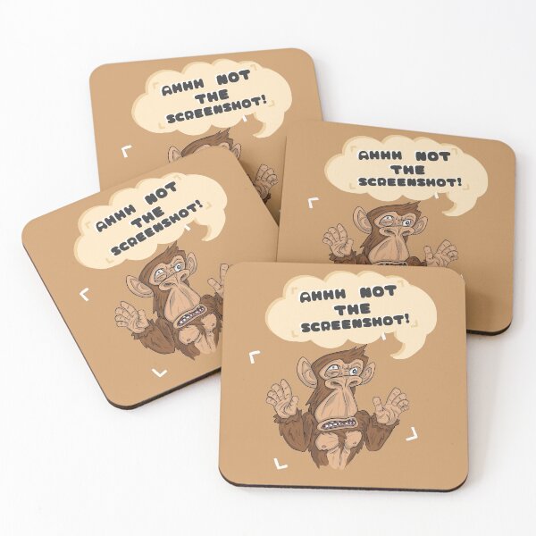 Item preview, NFT monkey screenshot horror designed and sold by LoganMDesigns.