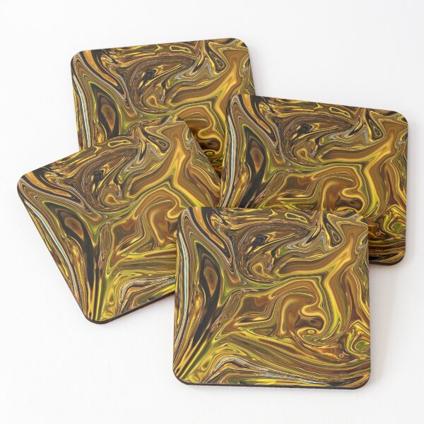 Item preview, Gold Reservoir Trippy Abstract Psychedelic Design designed and sold by vikghosh.