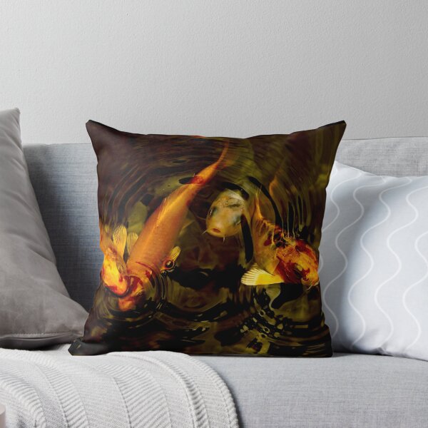 Item preview, Orange and white koi fish photographed in dark tones. designed and sold by Roselove4869.