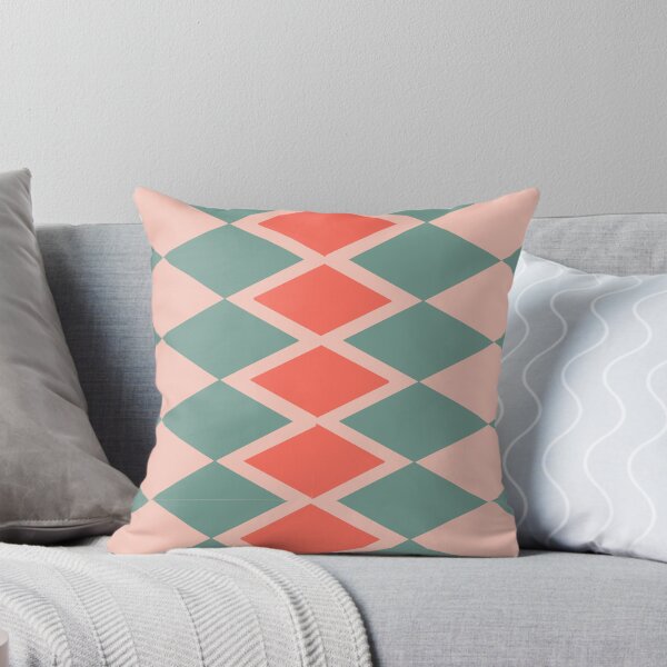 Item preview, Teal Orange Tile Retro designed and sold by Denvervineart.