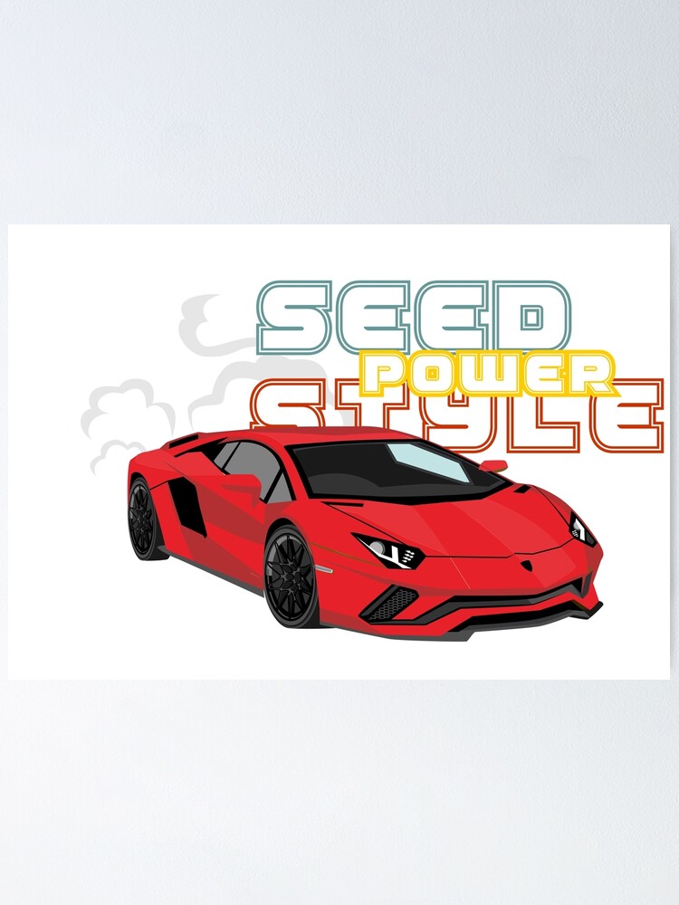 Póster «Estilo de semilla de Lamborghini» de ninetyn360Shop | Redbubble