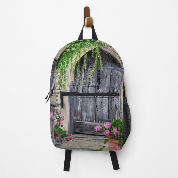 Item preview, Rustic Door with Vines & Flower Pots designed and sold by SAArtist.