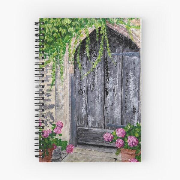 Item preview, Rustic Door with Vines & Flower Pots designed and sold by SAArtist.