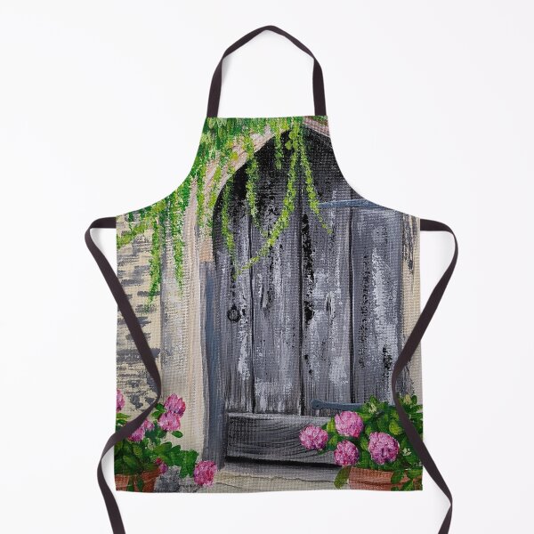 Item preview, Rustic Door with Vines & Flower Pots designed and sold by SAArtist.