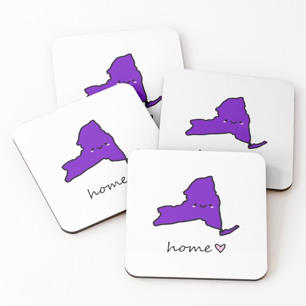 Item preview, cute New York state happy face NYU colors designed and sold by Maple Design Studio.