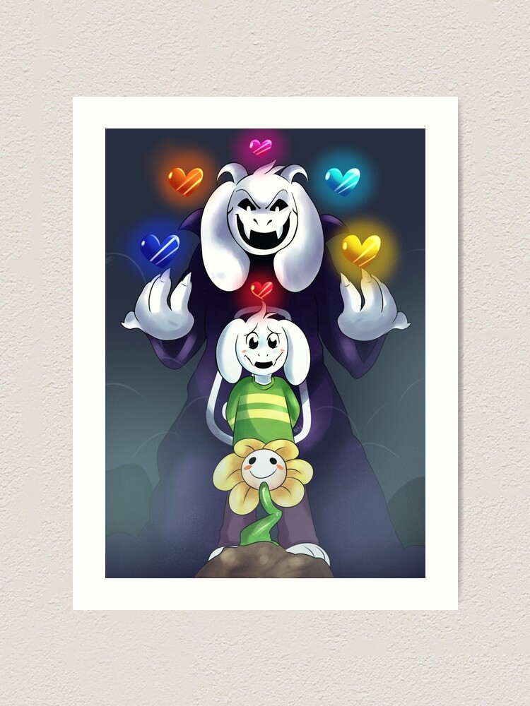 Asriel And Flowey Will Get Your Soul Art Print By Katojana Redbubble