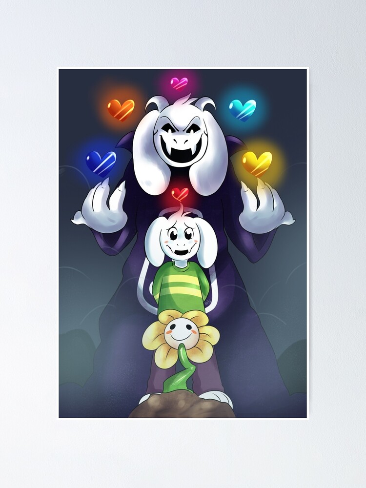 Asriel And Flowey Will Get Your Soul Poster By Katojana Redbubble