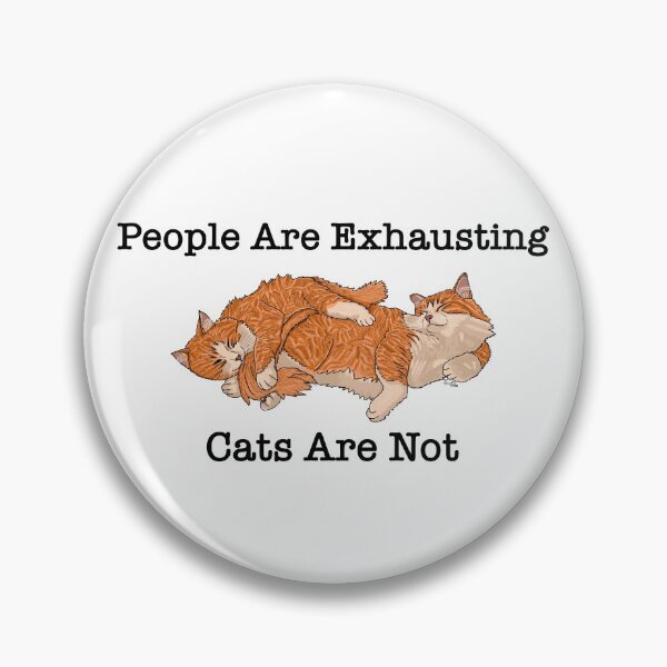 Item preview, People Are Exhausting Cats Are Not - Sleepy Ginger Kitties - Funny Cat Owners designed and sold by EcoElsa.