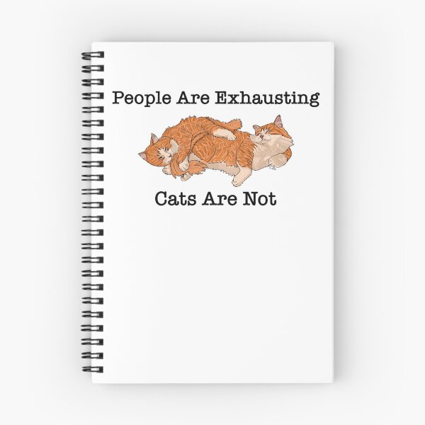 Item preview, People Are Exhausting Cats Are Not - Sleepy Ginger Kitties - Funny Cat Owners designed and sold by EcoElsa.