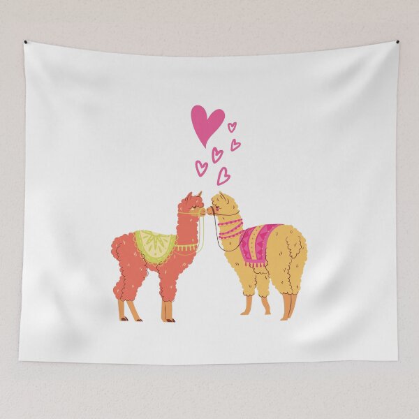 Item preview, Cute Will You Be My Llamentine Couple designed and sold by mschubbybunny.