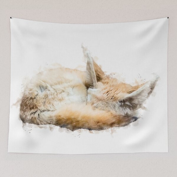 Item preview, Watercolour Fennec Fox  designed and sold by Typeglyphs.