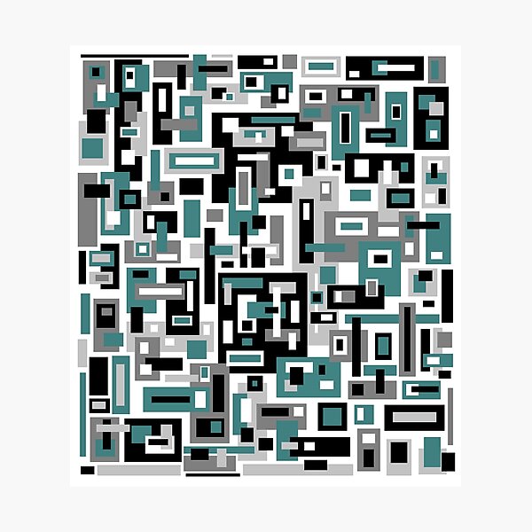 Item preview, Geometric pattern teal green designed and sold by FeaArken.