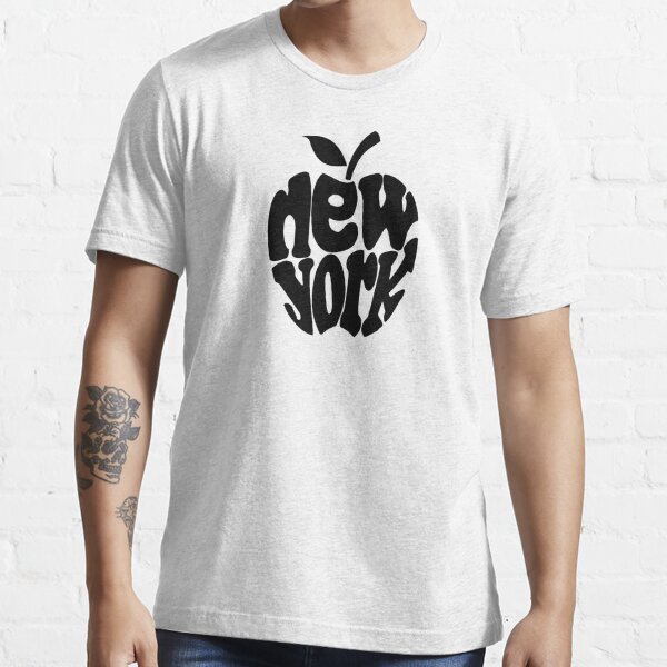 Big Apple New York, black Essential T-Shirt for Sale by denip