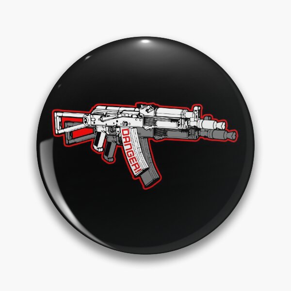 Item preview, Danger - Grey - 3D 3 Dimensional AK-47 AK47 AK74 AK 74 Avtomat Kalashnikov designed and sold by Warhawk Designs.