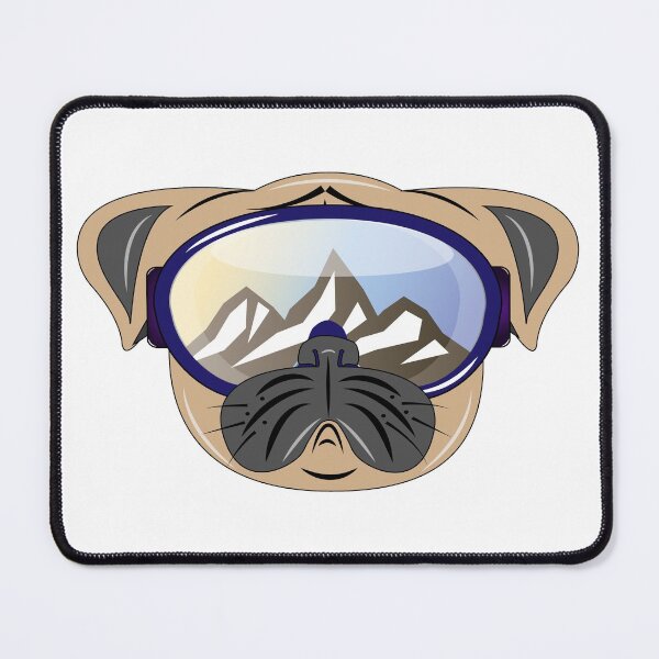 Item preview, Funny Pug Snowboarder designed and sold by VikiQuick.