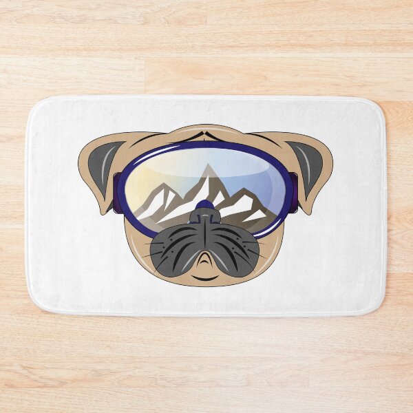 Item preview, Funny Pug Snowboarder designed and sold by VikiQuick.