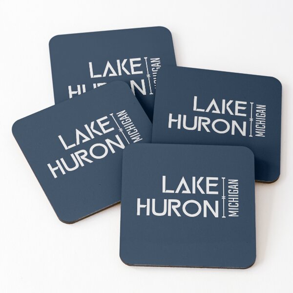 Item preview, Lake Huron Michigan USA Gray Lettering Design designed and sold by Eleven-K.