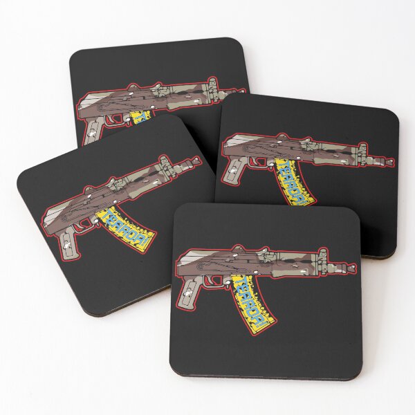 Item preview, Terror - Yellow Banana Clip - Camo Camouflage Desert - Pistol Subgun Sub Machine gun AK-47 AK47 AK74 AK 74 Avtomat Kalashnikov designed and sold by Warhawk Designs.