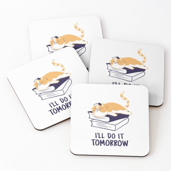 Item preview, Lazy Cat Lying on Laptop I'll Do It Tomorrow Design | Resting and Relaxing Cat designed and sold by kahossa93.