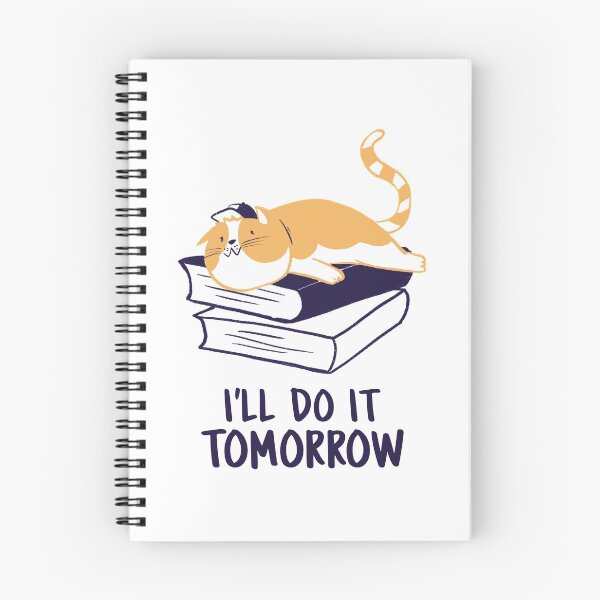 Item preview, Lazy Cat Lying on Laptop I'll Do It Tomorrow Design | Resting and Relaxing Cat designed and sold by kahossa93.