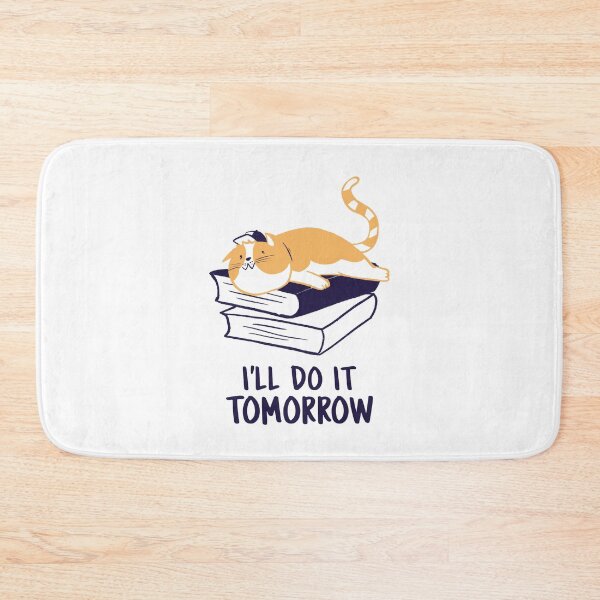 Item preview, Lazy Cat Lying on Laptop I'll Do It Tomorrow Design | Resting and Relaxing Cat designed and sold by kahossa93.