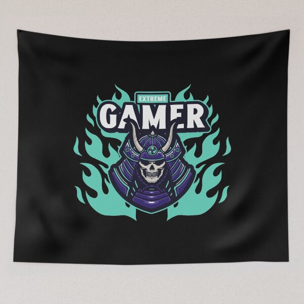 Item preview, Extreme Gamer with Samurai Helmet designed and sold by PRIVARSHU.
