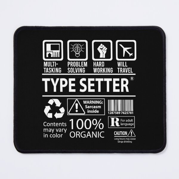 Item preview, Type Setter T Shirt - MultiTasking Certified Job Gift Item Tee designed and sold by oslandefren.