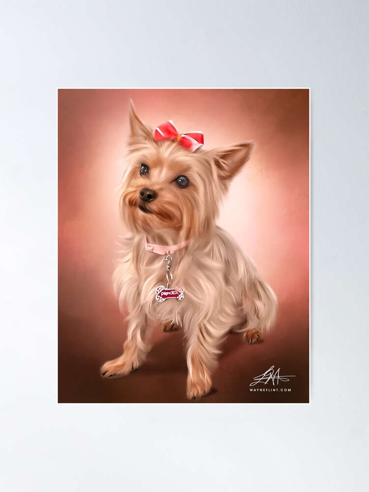 Thumbnail 2 of 3, Poster, Digital Yorkie designed and sold by wayneflint.