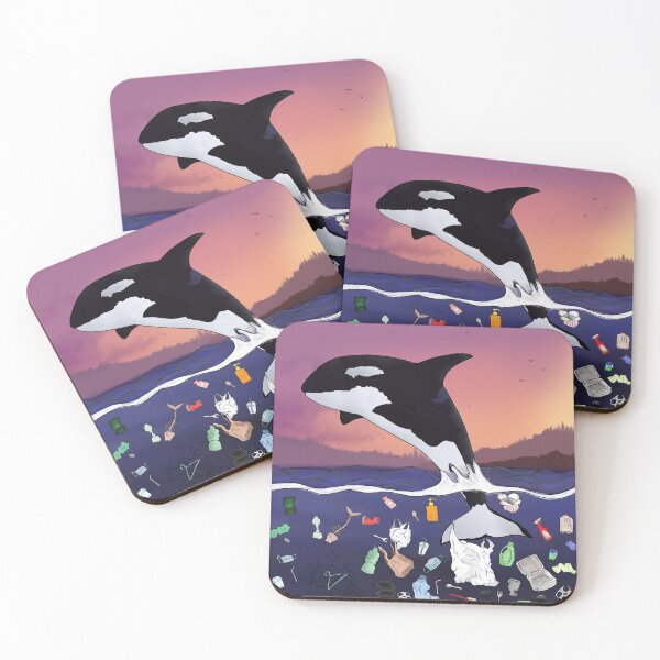 Item preview, Orca Swimming in Trash designed and sold by HaleyBlanton.