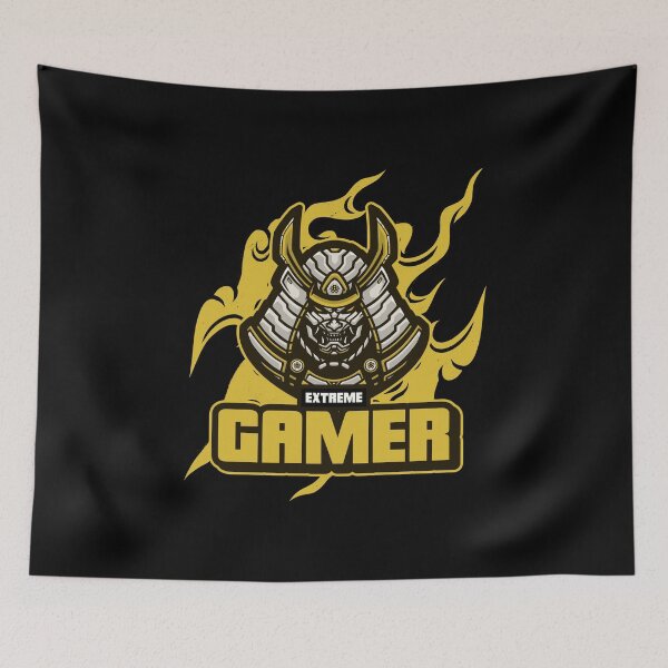 Item preview, Extreme Gamer with Samurai Demon designed and sold by PRIVARSHU.
