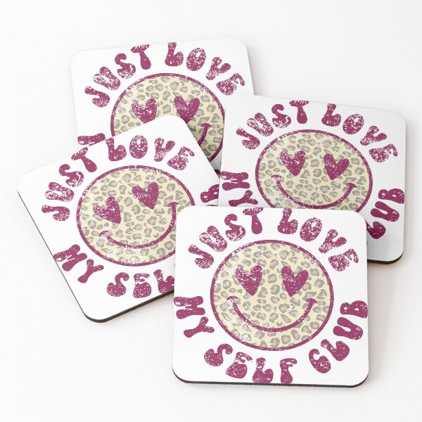 Item preview, Just Love Your Self Club Smiley Face Heart Eyes Retro Valentine's Day designed and sold by piipiece.