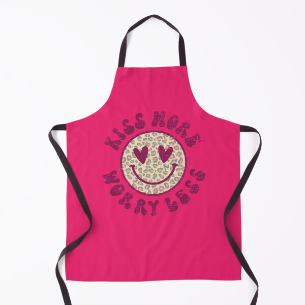 Item preview, Kiss More Worry Less Smiley Face Heart Eyes Retro Valentine's Day designed and sold by piipiece.