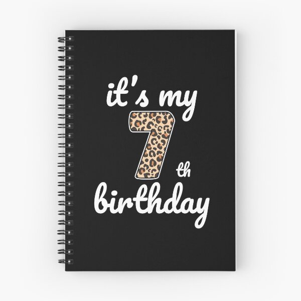 Item preview, Its my birthday, 7th Birthday Leopard Print, Kid Leopard 7th Birthday, 7 Years Old Wild Animal, Number Seven Safari Zoo designed and sold by singRsong.