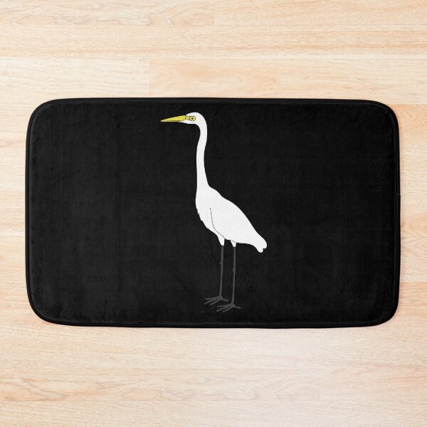 Item preview, Eastern Great Egret on Black designed and sold by Digitaldingo.
