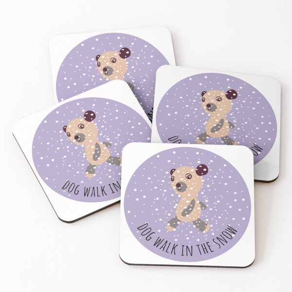 Item preview, Dog Walk In The Snow  designed and sold by hanyj732.