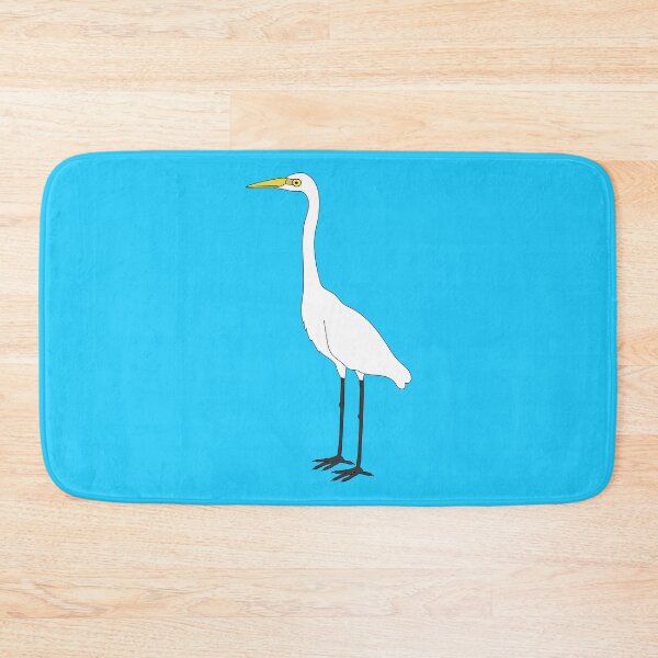 Item preview, Eastern Great Egret on Blue designed and sold by Digitaldingo.