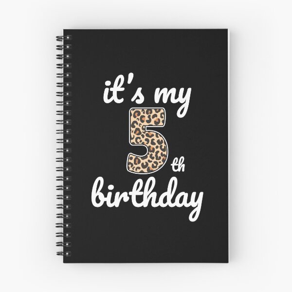 Item preview, Its my birthday, 5th Birthday Leopard Print, Kid Leopard 5th Birthday, 5 Years Old Wild Animal, Number Five Safari Zoo designed and sold by singRsong.