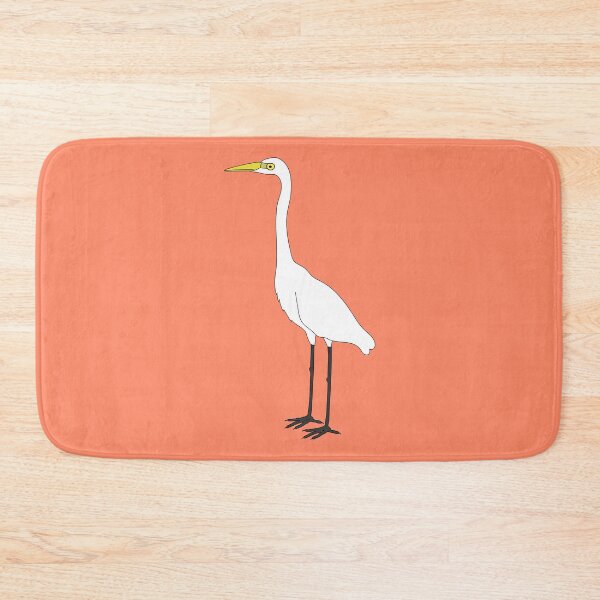 Item preview, Eastern Great Egret on Peach designed and sold by Digitaldingo.