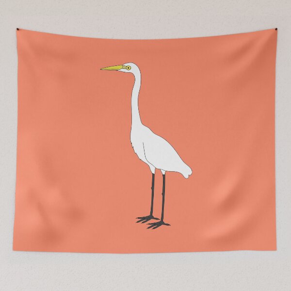 Item preview, Eastern Great Egret on Peach designed and sold by Digitaldingo.