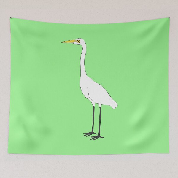 Item preview, Eastern Great Egret on Pastel Green designed and sold by Digitaldingo.