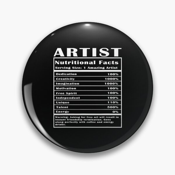 Item preview, Artist Nutritional Facts designed and sold by andrewbrian.