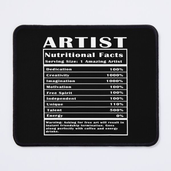 Item preview, Artist Nutritional Facts designed and sold by andrewbrian.