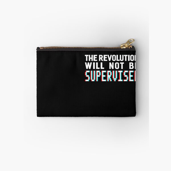 Item preview, The revolution will not be supervised logo, white font (3D) designed and sold by perceptron.