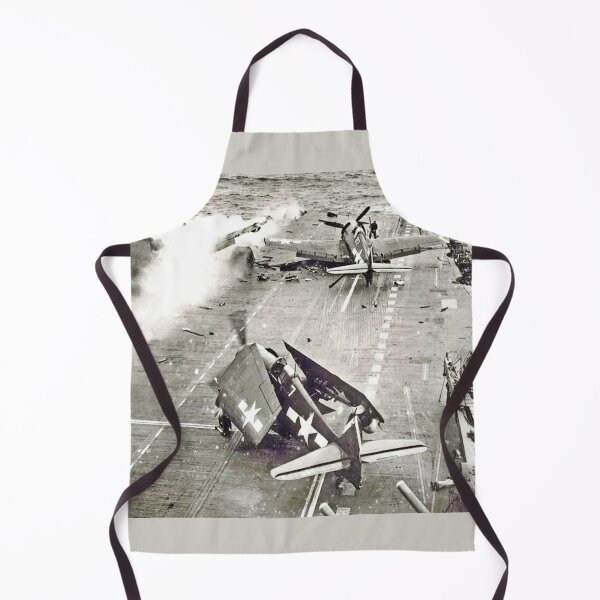 Item preview, Us Aircraft-Carrier Is Struck By A Kamikaze Attack in World War II and has caused a fire near the Pacific Ocean, (Digitally enhanced by WatermarkNZ Press designed and sold by CristalleLisa.