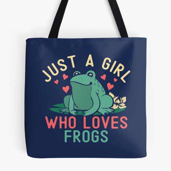 Item preview, Girl Loves Frogs Funny Frog Lover Girl Gift Cute Hearts  designed and sold by alenaz.