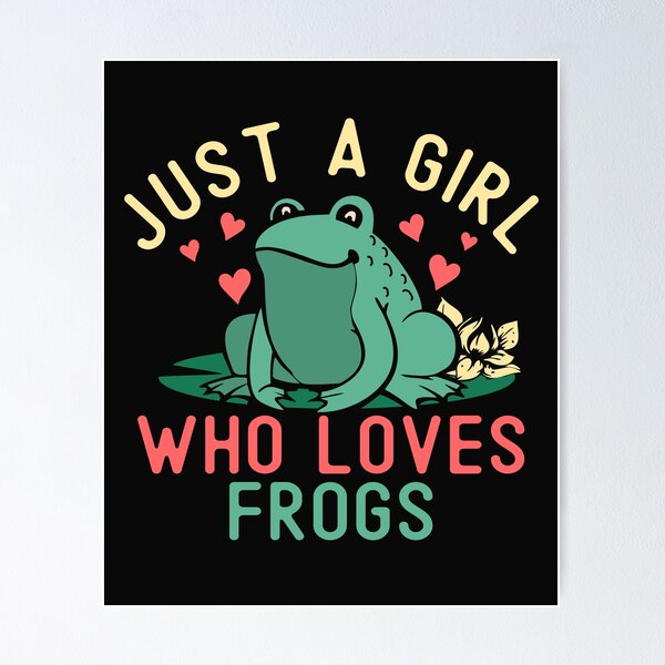 Item preview, Girl Loves Frogs Funny Frog Lover Girl Gift Cute Hearts  designed and sold by alenaz.