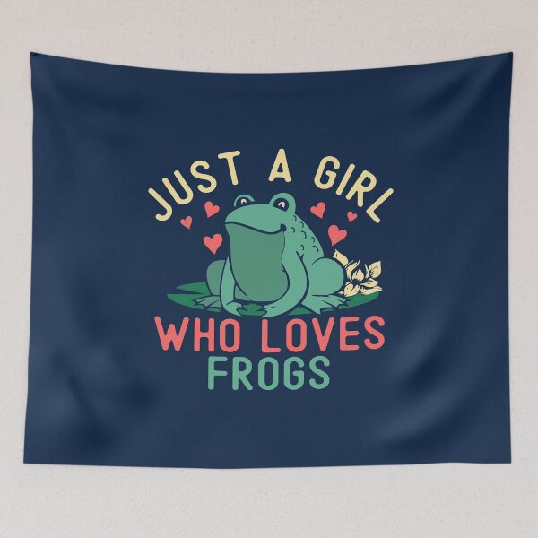 Item preview, Girl Loves Frogs Funny Frog Lover Girl Gift Cute Hearts  designed and sold by alenaz.