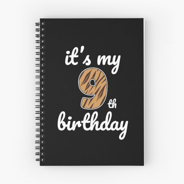 Item preview, Its my birthday, 9th Birthday Tiger Print, Kid Tiger 9th Birthday, 9 Years Old Wild Animal, Number Nine Safari Zoo designed and sold by singRsong.
