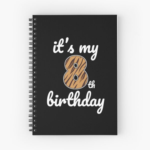 Item preview, Its my birthday, 8th Birthday Tiger Print, Kid Tiger 8th Birthday, 8 Years Old Wild Animal, Number Eight Safari Zoo designed and sold by singRsong.